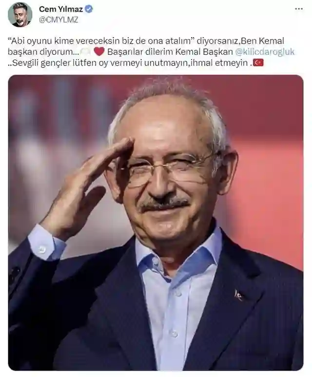 Cem Yılmaz Tweet Kemal Kılıçdaroğlu