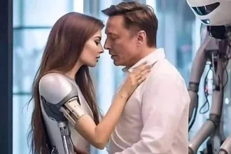 Elon Musk İnsansı Robot Öpüşme