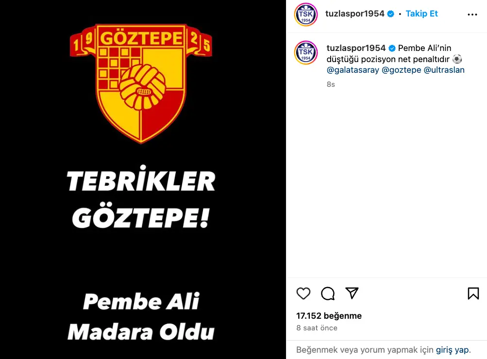 Tuzlaspor Tweet